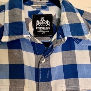 Plaid EXPRESS Casual Button-Down Shirt